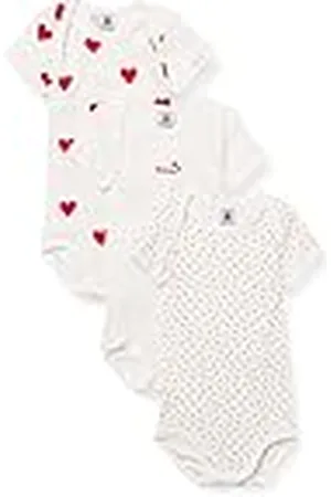 Petit Bateau A00BB, Body a Rayas de Manga Corta Bebé-Niñas (Pack de 3), , 3 años