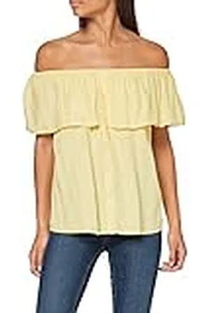 SPARKZ COPENHAGEN Tara Top Blusas, Amarillo Pastel, L para Mujer