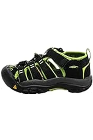 Keen Newport H2, Sandalias para Unisex niños, Negro (Black/Lime Green), 38 EU