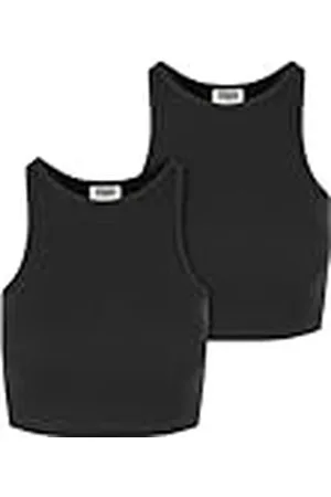 Urban classics Ladies Organic Cropped Rib Top 2-Pack Camiseta, , XXXXXL Mujeres