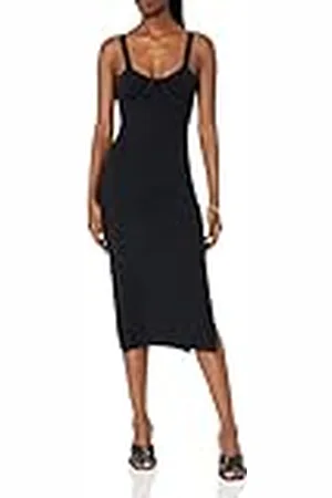 THE DROP Vestido Sylvia Midi de Punto para Mujer, , 4XL Grande