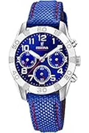 Festina Reloj Infantil F20346/2 Junior Collection Caja de Acero Inoxidable 316l Plateado Correa de Cuero