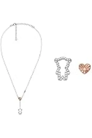 Emporio Armani Mujer Collar y Aretes de Plata de Ley Bicolor, Set