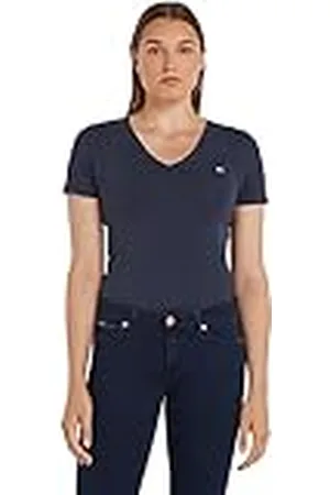 Tommy Hilfiger TOMMY HILFIGER Mujer Camiseta Manga Corta TJW Skinny Cuello de Pico, , XXS