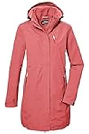 Killtec Mujer Parka funcional/parka con capucha con cremallera KOS 30 WMN PRK, hell sienna rot, 38, 42918-000