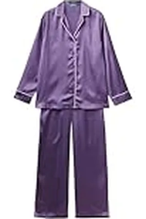 Benetton Pig(Camisa+Pant) 4ko13p008 Juego de Pijama, Morado 0v7, S para Mujer