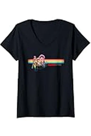 Stranger Things Mujer Retro The Party Action Pose ha terminado Camiseta Cuello V