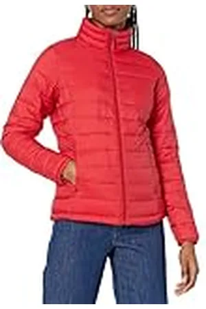 Amazon Chaqueta Acolchada Ligera de Manga Larga, Plegable, Resistente a la Lluvia (Disponible en Tallas Grandes) Mujer, , S