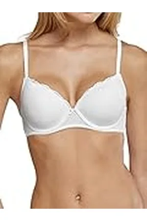 Schiesser Sujetador con Aros con cáscara y Encaje-Pure Cotton, Blanco_157412, 85B para Mujer