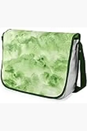 Bonamaison Bolso escolar de mensajero impreso digitalmente con correa caqui para estudiantes, bolsa cruzada, bolsa de mensajero, bolsa de hombro para la escuela, vuelta a la escuela, tamaño: 29 x 36