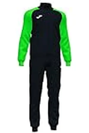 Joma Niños Chándal, Negro-verde fluor, 10 años