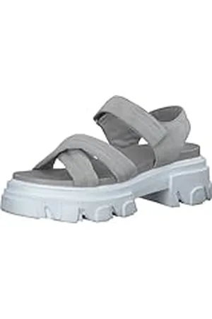 Marco Tozzi 2-2-28786-20, Sandalia para Mujer, Gris (Quartz), 38 EU