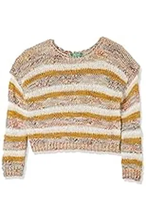 Benetton Camiseta G/C M/L 118EQ102J SUÉTER DE Manga Larga con Cuello Redondo, , 150 para Niñas