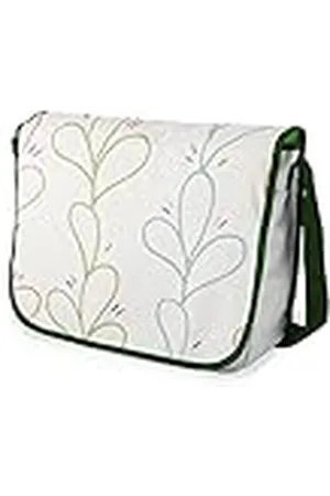 Bonamaison Bolso escolar de mensajero impreso digitalmente con correa caqui para estudiantes, bolsa cruzada, bolsa de mensajero, bolsa de hombro para la escuela, vuelta a la escuela, tamaño: 29 x 36