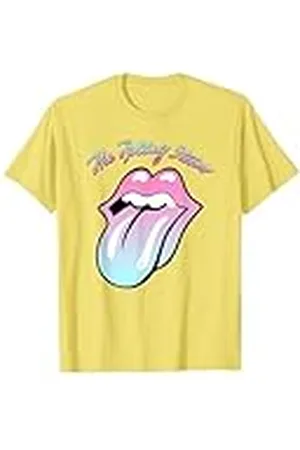 The Rolling Stones Lengua amarilla con degradado oficial de Camiseta