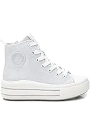 Xti Zapatilla Niña Plata - Calzado Cómodo y Versátil - Moda casual - Modelo 15122501 (Talla 32)