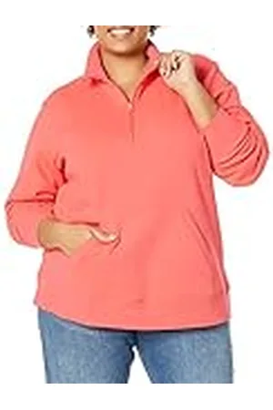 Amazon Top de Felpa de Manga Larga y Cremallera de un Cuarto (Disponible en Tallas Grandes) Mujer, , 6XL Grande
