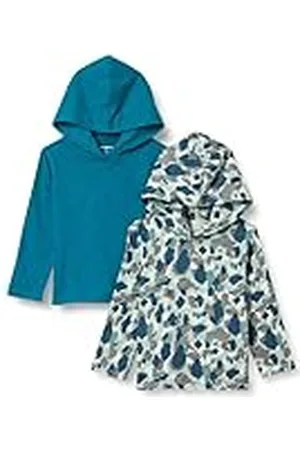Amazon Camiseta Ligera de Manga Larga con Capucha Niño, Pack de 2, , 4 años