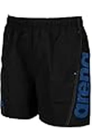Arena Fundamentals Logo Pantalones Cortos de Playa, Hombre, Negro/Azul (pix), L