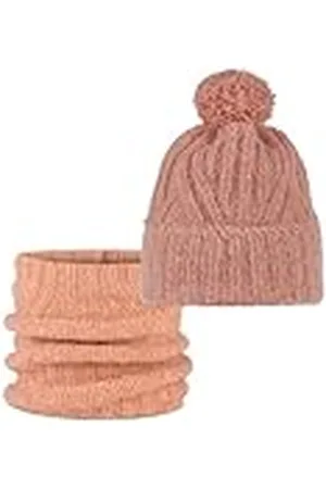Buff ® Dúo Pack Knitted Gorro Nerla Crimson y Knitted Braga de Cuello Nerla Crimson Naranja Talla única Adulto