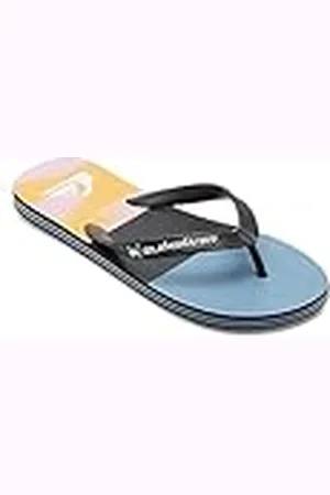 Quiksilver Molokai Stripe, Sandalia Hombre, Negro, Rosa y Azul, 42 EU