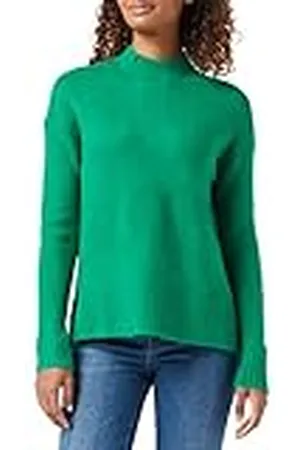 VERO MODA Vmlefile Oversize Boxy Blouse Ga Noos Suéter, Pepper Green/Detail:w. Melange, S para Mujer