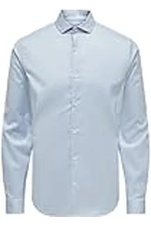 Only & Sons Onsjordan Life Slim Twill LS Camiseta Camisa de Manga Larga, Color Azul, XXL para Hombre