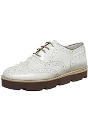 Accatino 950385 - Zapatos de Cordones de Cuero para Mujer, Color Beige, Talla 39