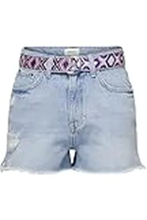 ONLY Onlrobyn Ex HW St Vintage Dnm-Pantalones Cortos, , S para Mujer