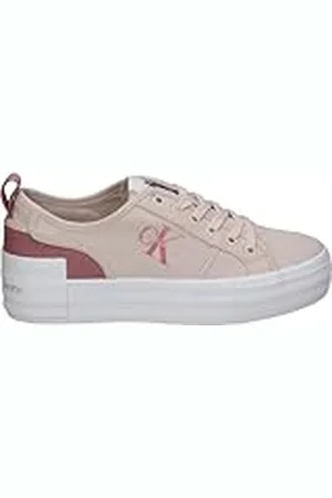 Calvin Klein Jeans Zapatillas para Mujer Sneaker Vulcanizada Plana Bold Low con Plataforma, Multicolor (Whisper Pink/Ash Rose), 36