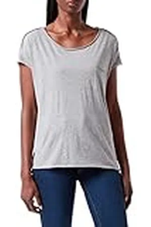 Marc O’ Polo Marc OߴPolo Denim Mujer Camiseta de algodón orgánico Relaxed fit, (Grau), L