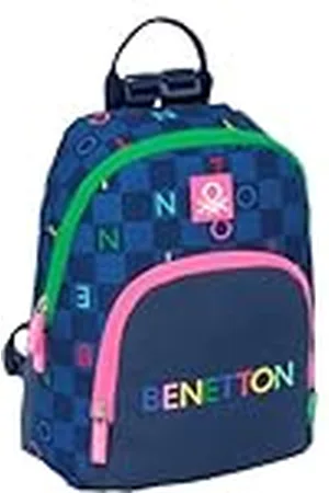 Safta BENETTON DAMERO - Mini Mochila para Uso Diario, Ideal para Niños de Diferentes Edades, Cómoda y Versátil, Calidad y Resistencia, 25x13x30 cm