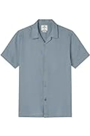 Springfield SPRINGFILED Camisa Manga Corta rústica, Camisa Hombre, Blue, M