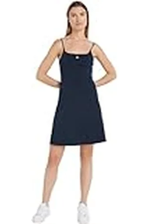 Tommy Hilfiger TJW Essential Strap Flare Dress DW0DW17988 Vestidos de Corte Ajustado y Acampanados, , XXS para Mujer