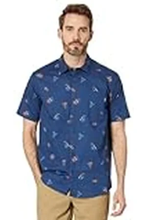 Hurley One & Only Lido Stretch Short Sleeve Woven Camisa, , S para Hombre