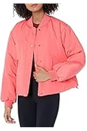 Amazon Chaqueta bomber tipo crop acolchada y holgada de poliéster reciclado (disponible en tallas grandes) (Previamente Amazon Aware) Mujer, , 3XL Grande