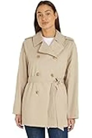 Tommy Hilfiger Cotton Short Trench WW0WW40481 Chaquetas de Tejido, , 44 para Mujer