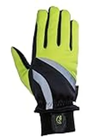 Hkm Reflective 8041 - Guantes de equitación, Color Amarillo neón, Talla XXL