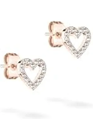 Tamaris Pendientes de corazón - Amazon Exclusive, 0,8 cm, Acero inoxidable, Circonia cúbica