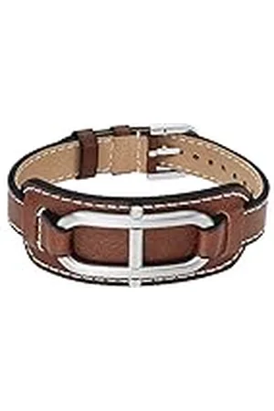 Fossil Pulsera Para Hombre Heritage, Longitud: 273mm, Ancho: 30.5mm Pulsera Plateada De Acero Inoxidable, JF04398040