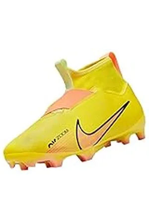 Nike Jr. Zoom Mercurial Superfly 9 Academy FG/MG, Football Shoes, Yellow Strike/Sunset Glow-Volt Ice, 37.5 EU