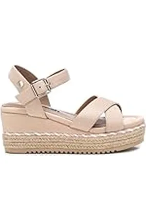 Refresh Sandalia Mujer Beige - Calzado Cómodo y Versátil - Moda casual - Modelo 17058704 (Talla 39)