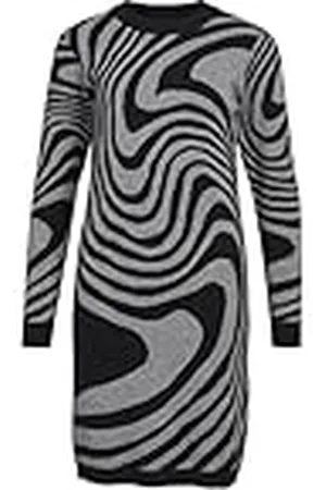 Object Objray L/S Knit Dress AOP Noos Vestido de Punto, , M Mujeres