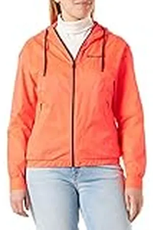 Champion Legacy Outdoor-Coated Nylon Hooded Chaqueta, Rosa Fresa, XXL para Mujer