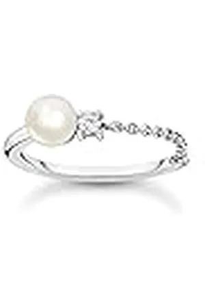 Thomas Sabo Anillo Perla con Piedra Plata de Ley 925 TR2369-167-14-52