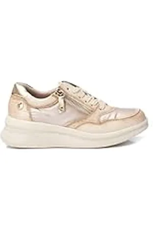 Xti Zapatilla Mujer Beige - Calzado Cómodo y Versátil - Moda Casual - Modelo 14320103 (Talla 39)