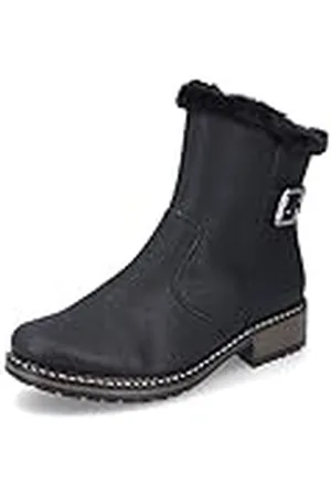 Rieker Mujer Botines Z6862, señora Botines,Botas,Medias Botas,Botines,Forradas,Botas de Invierno,Negro (Schwarz / 00),38 EU / 5 UK