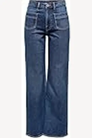 ONLY Onljuicy Life HW Wide Pocket Dnm 521noos Vaqueros Anchos, , 25W x 32L Mujeres
