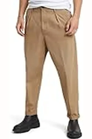 G-Star Para Hombre Pantalones Pleated Chino Relaxed Tapered, , 32W / 32L