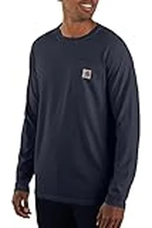 Carhartt Relaxed Fit Midweight Long-Sleeve Pocket T-Shirt 104617 Force-Camiseta de Manga Larga con Bolsillo y Ajuste Relajado, , Medium para Hombre